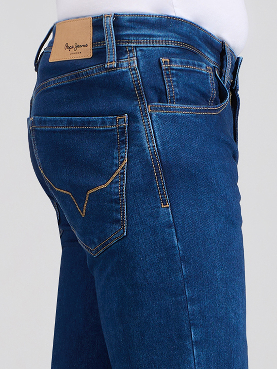 Image of Pepe Jeans Straight Fit Men Blue Jeans
