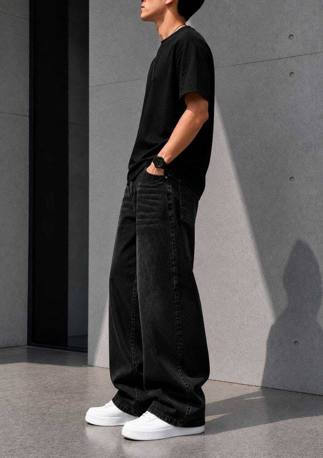 DenSHAH Baggy Fit Black Jeans - Image 3