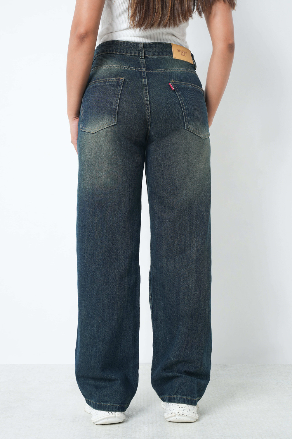 Image of Defrost jeans Loose Fit Women Dark Green Jeans
