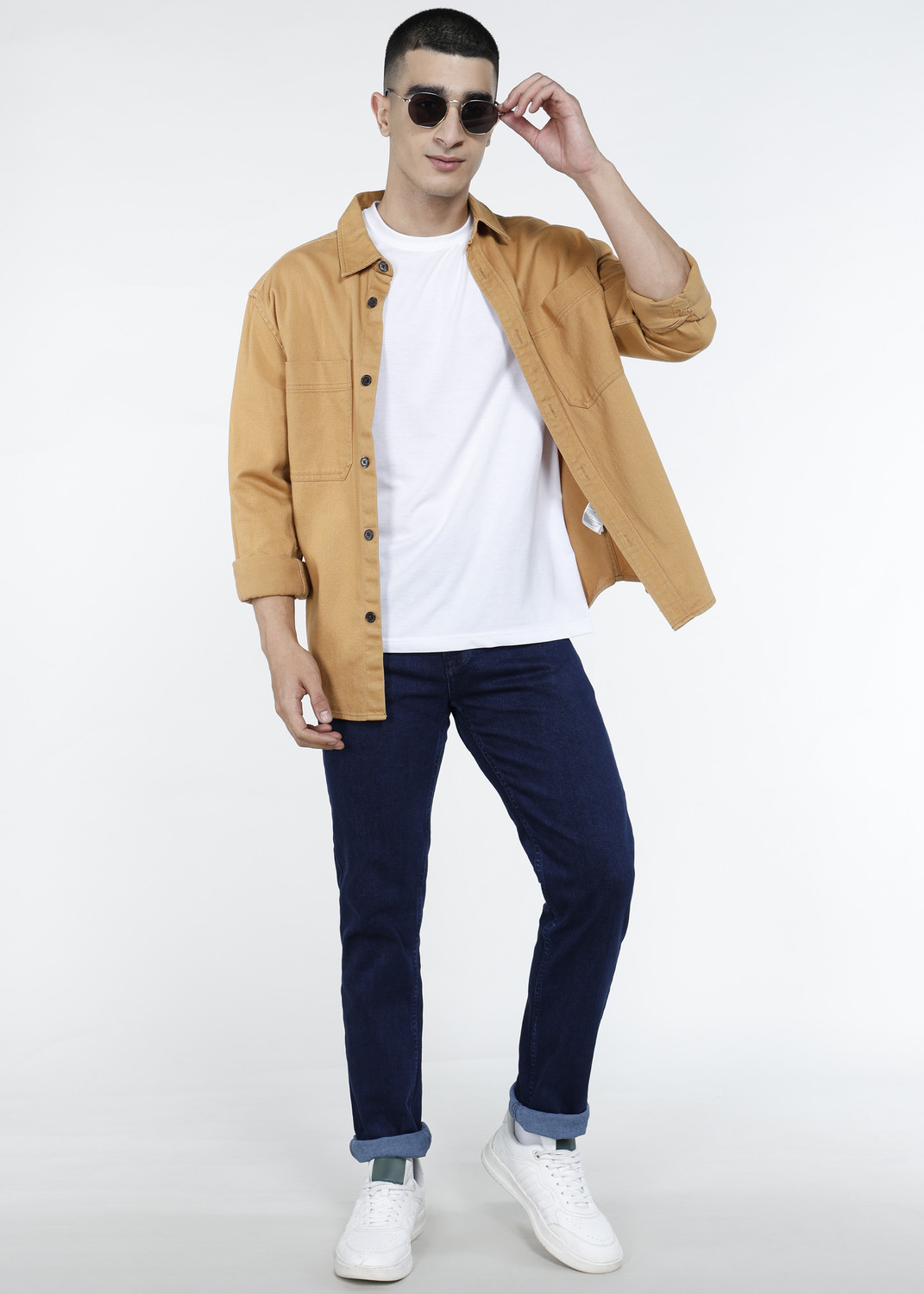 Image of INTEGRITI Men Slim Mid Rise Dark Blue Jeans
