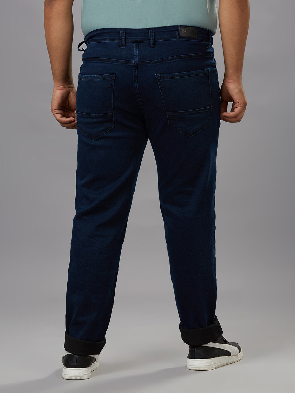 Image of XMEX Men Regular High Rise Dark Blue Jeans