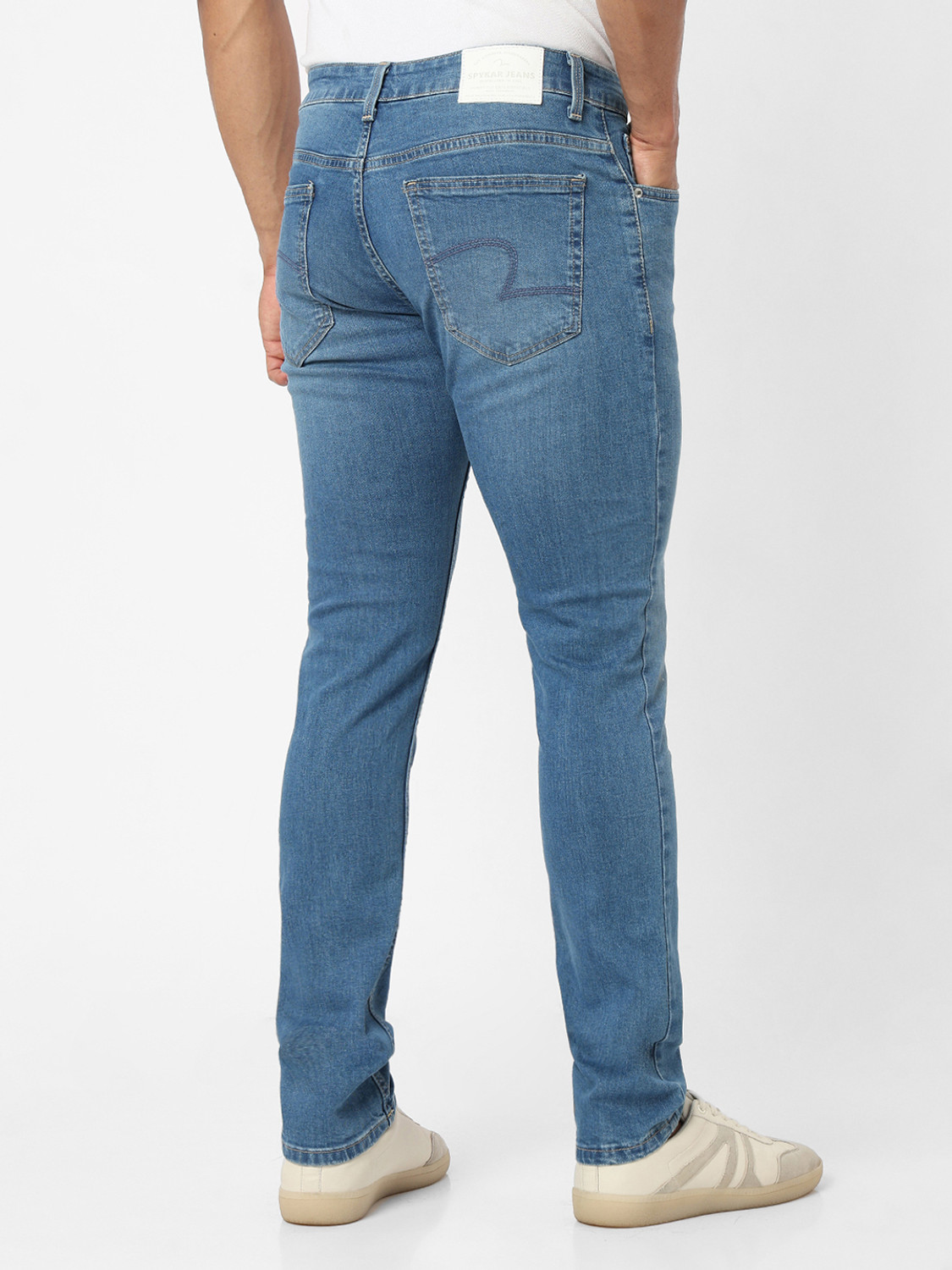 Image of Spykar Skinny Men Blue Jeans
