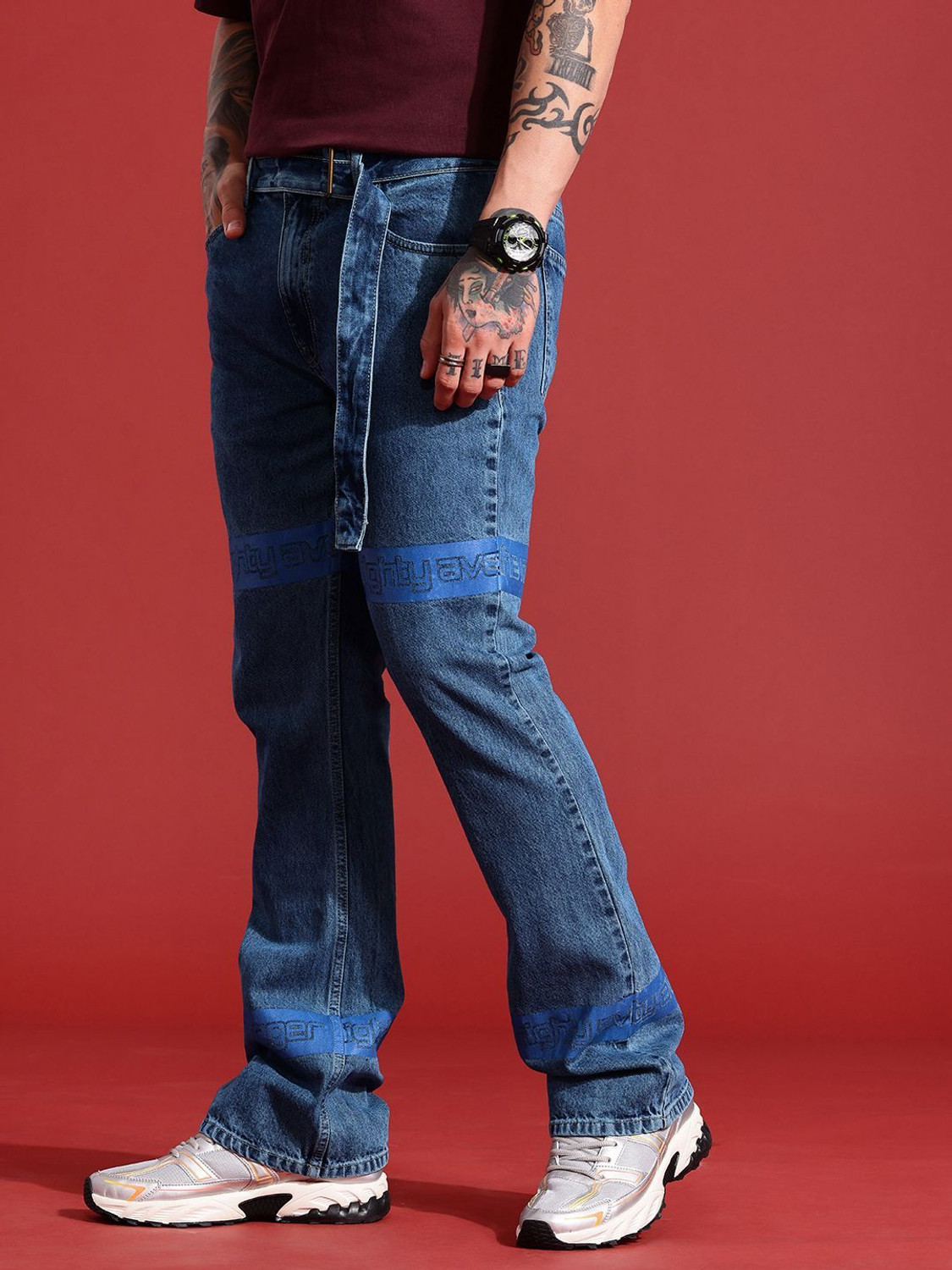 Image of Marvel Street Regular Men Blue Jeans