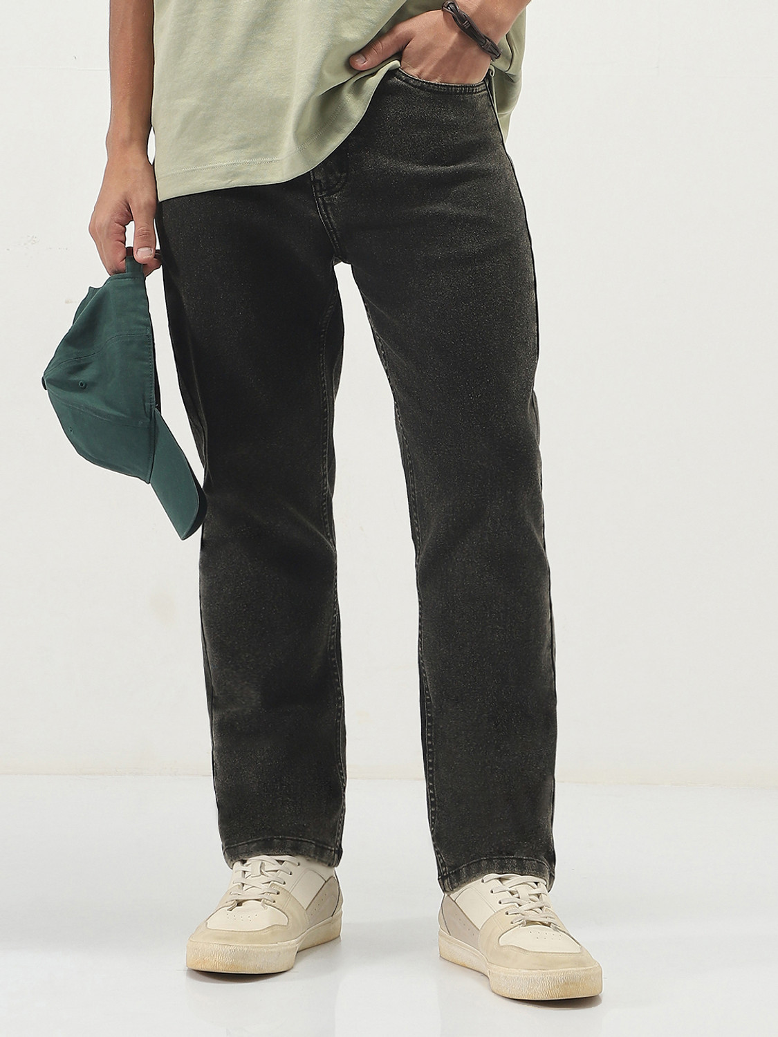 Image of Urbano Fashion Straight Fit Men Black Jeans