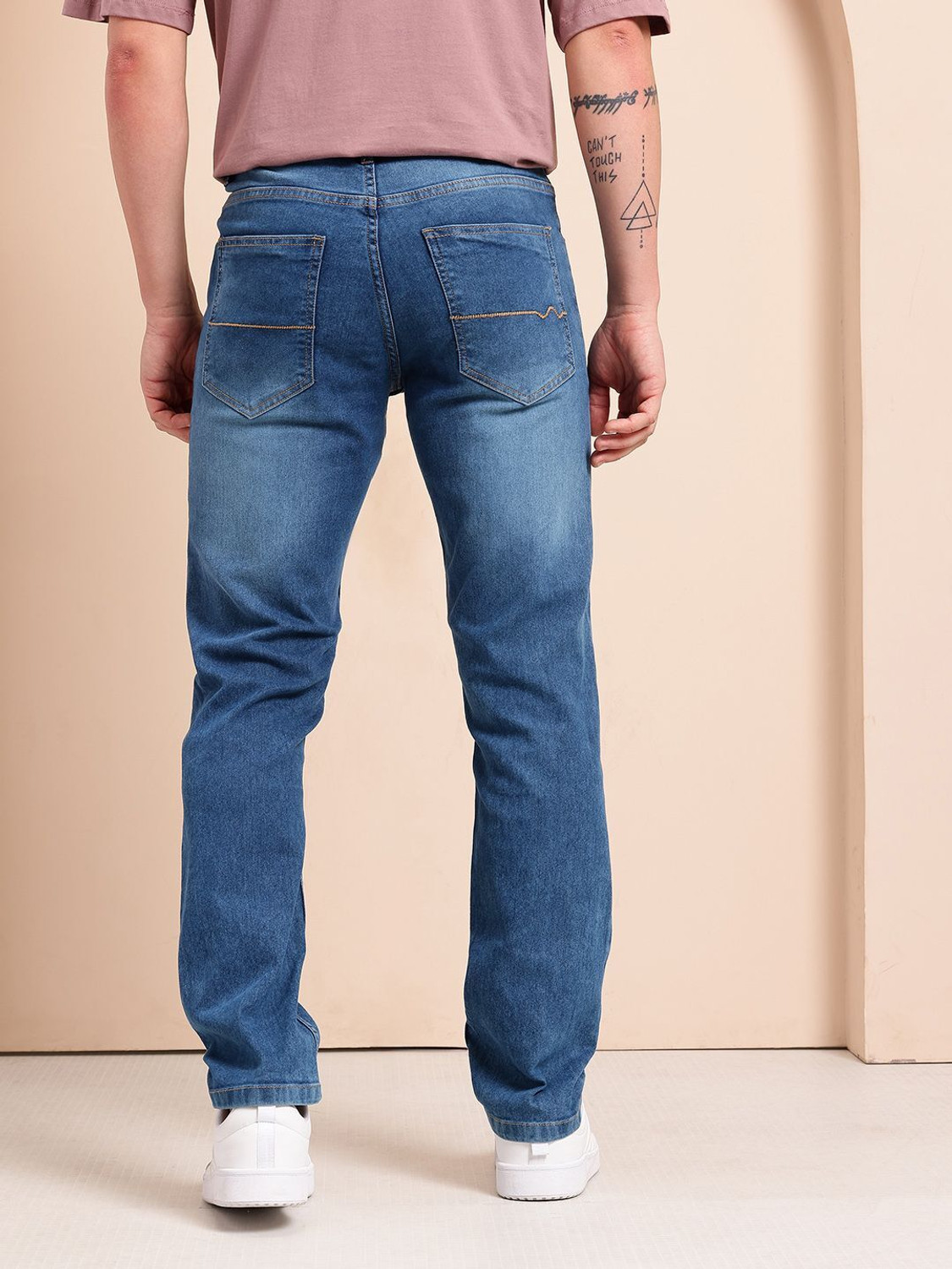 Image of Mast & Harbour Slim Men Blue Jeans
