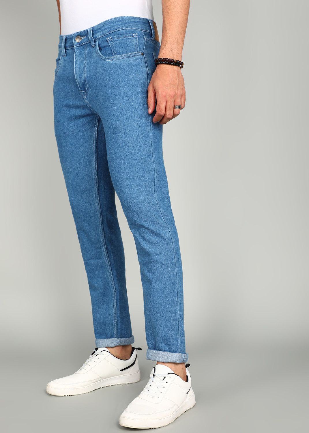 Image of WROGN Slim Men Blue Jeans