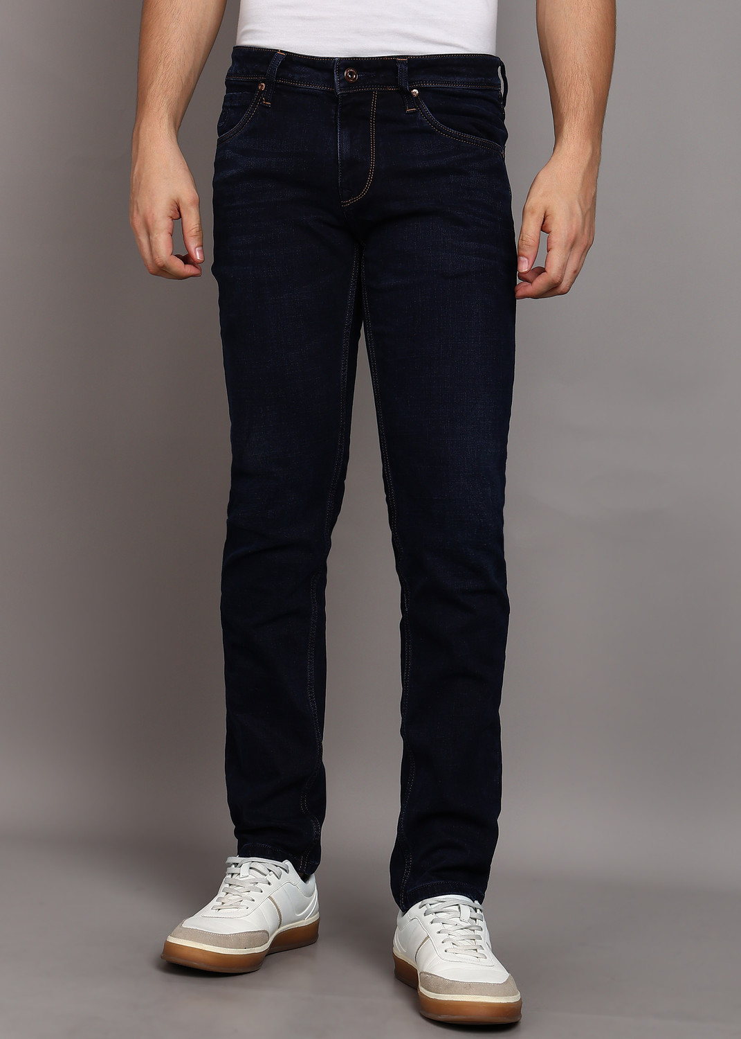 Image of LAWMAN Slim Men Dark Blue Jeans