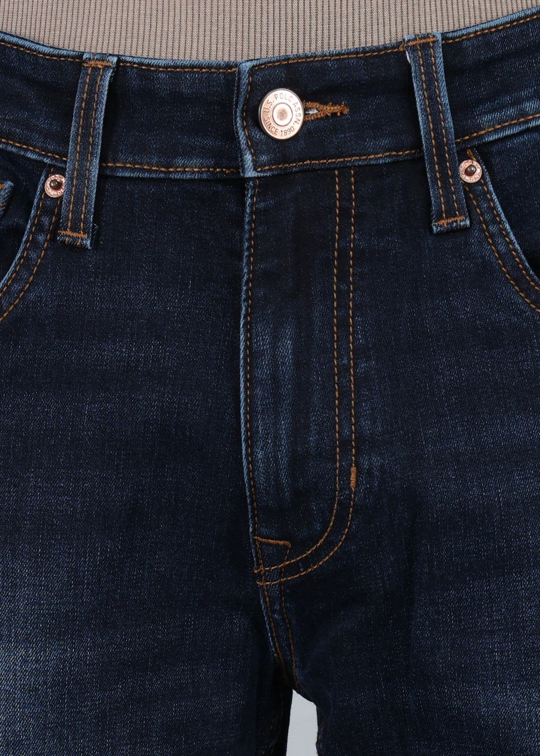 Image of U.S. Polo Assn. Denim Co. Tapered Fit Men Blue Jeans