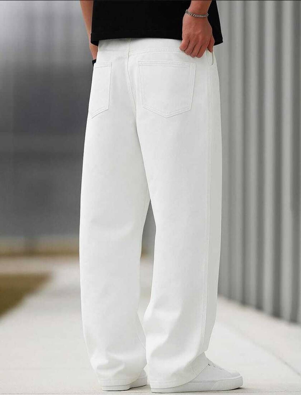 wearworld Loose Fit Men White Jeans - Image 2