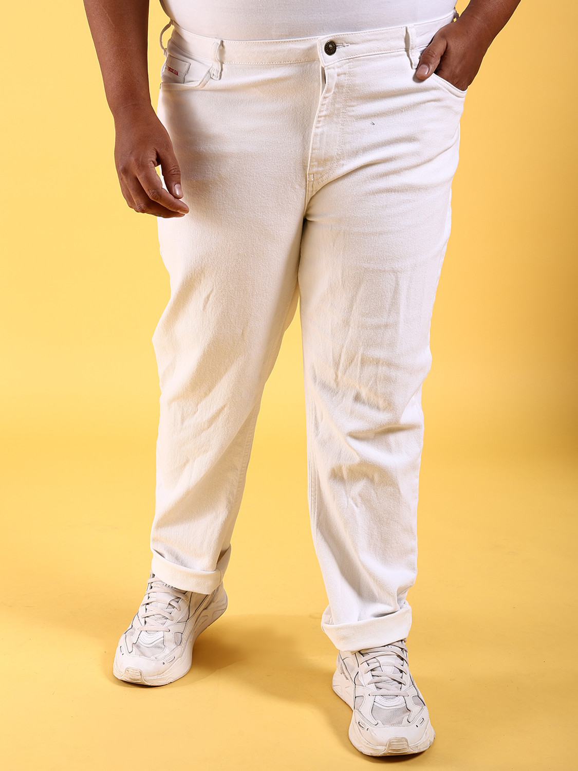 Image of Hardsoda Slim Men White Jeans