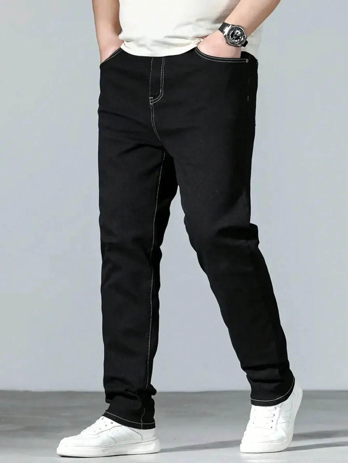 Image of KOTTY Regular Men Black Jeans