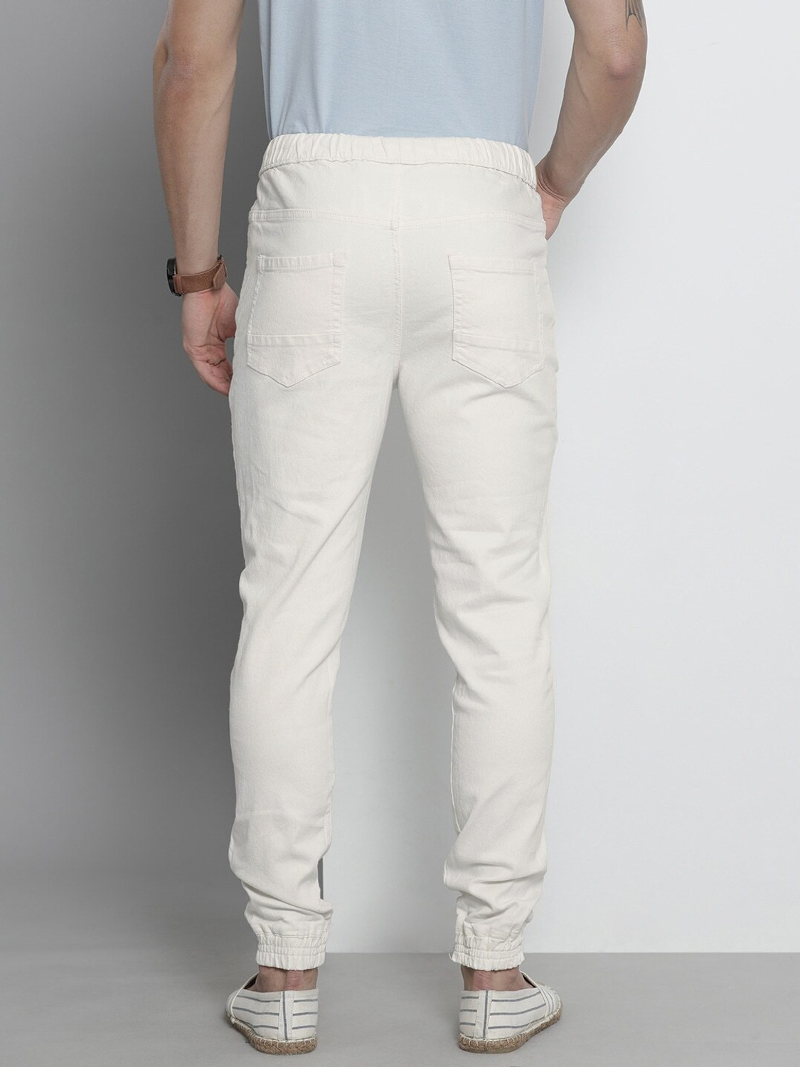 Image of The Indian Garage Co. Men White Jeans