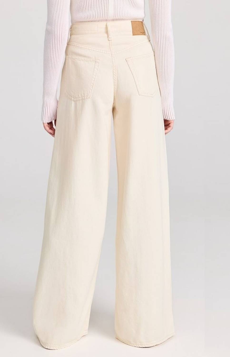 YAMEETINDIA Wide Leg Beige Jeans - Image 2