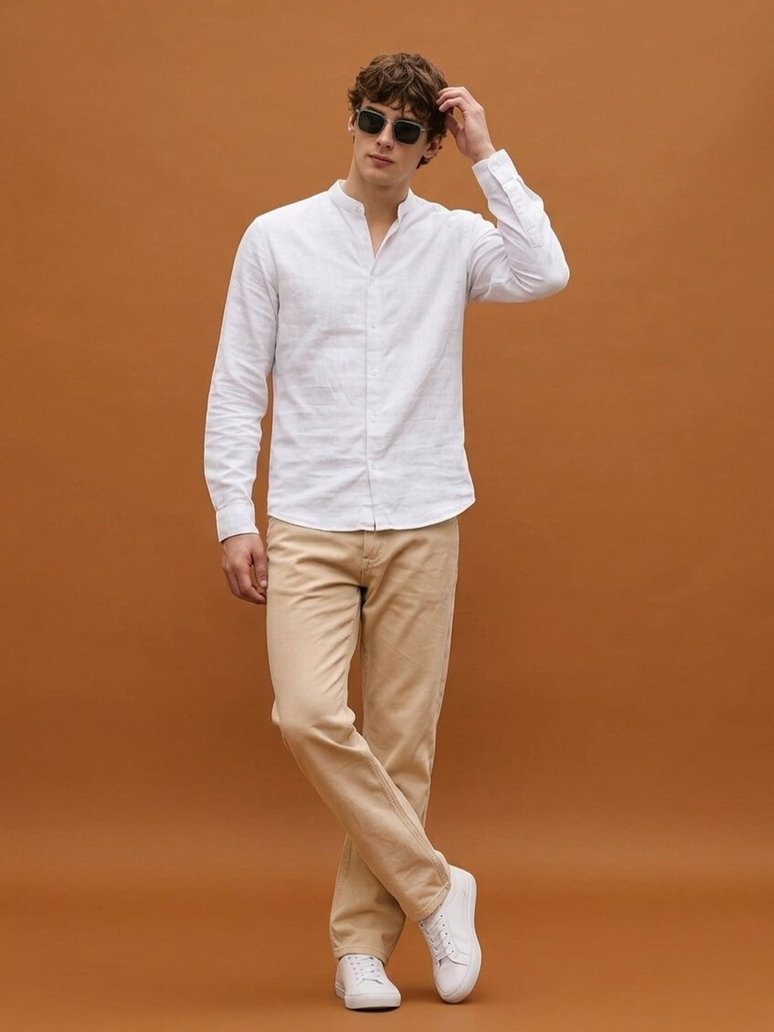 Image of Roadster Regular Men Beige Jeans