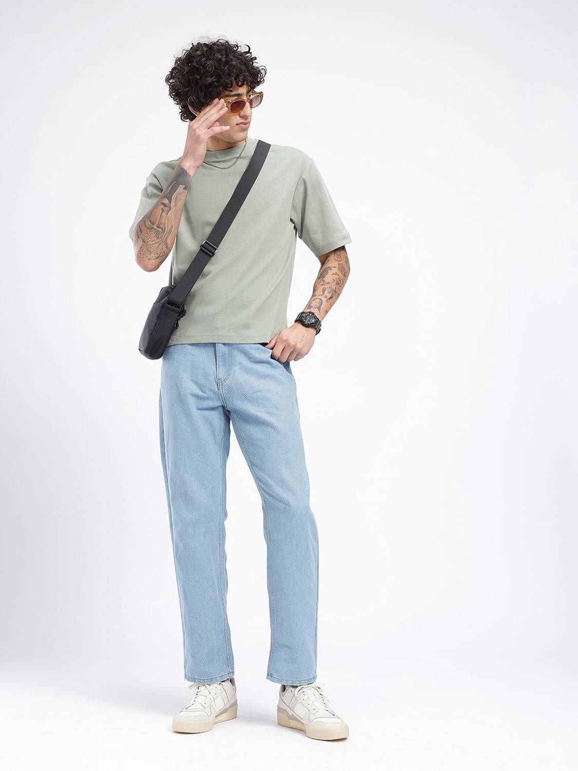 Glitchez Straight Fit Men Blue Jeans - Image 4