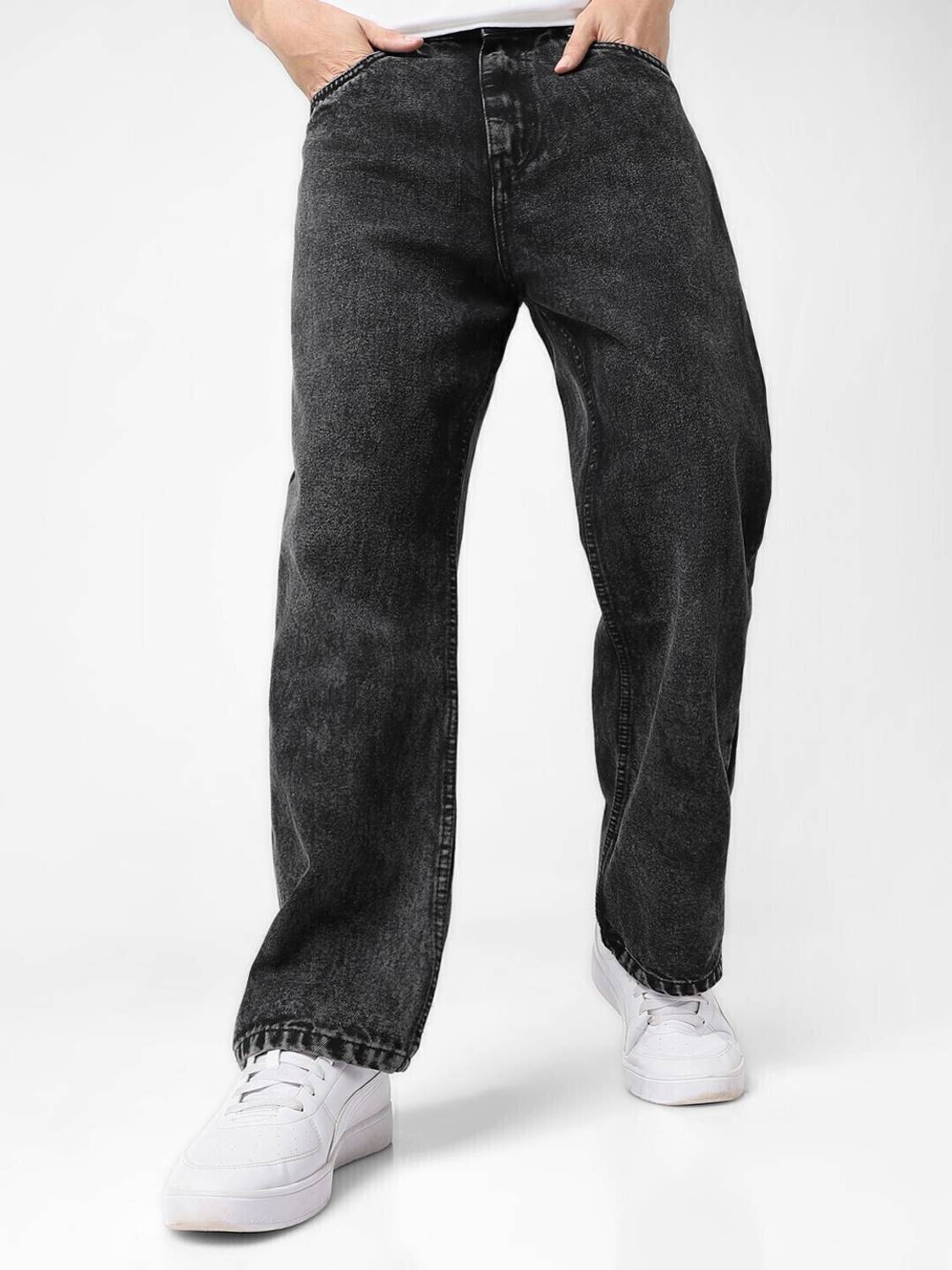 BREXX Loose Fit Men Grey Jeans - Image 1