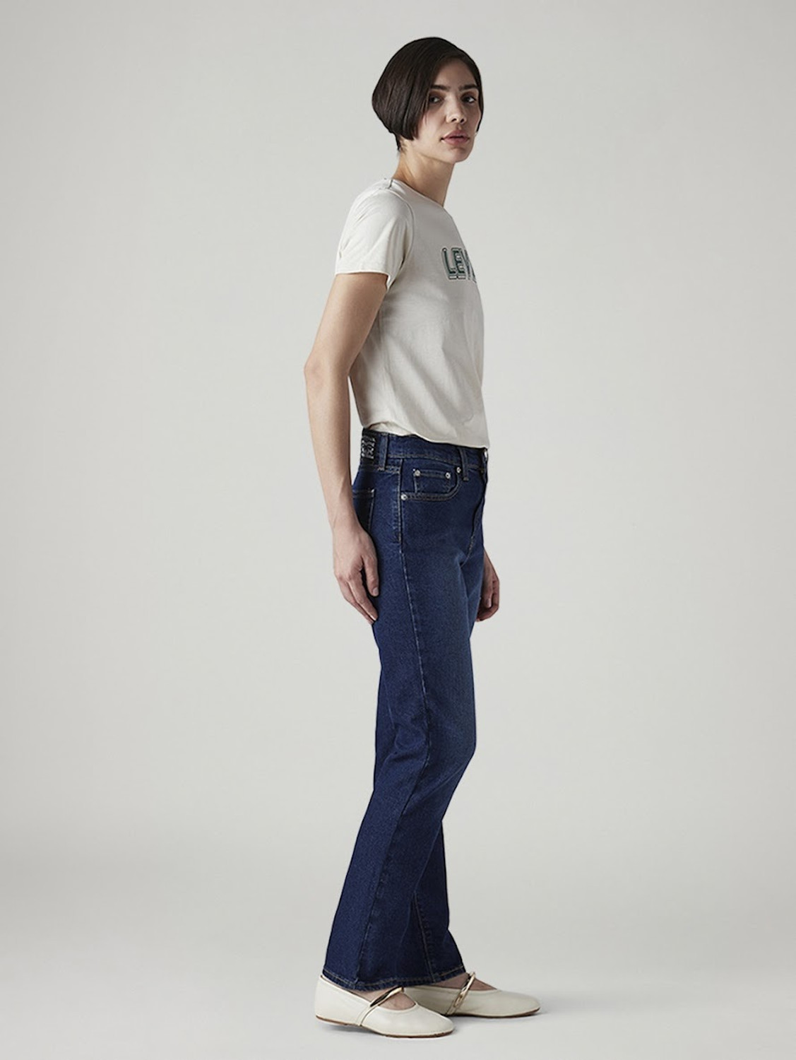 Image of LEVI'S Straight Fit Women Dark Blue Jeans