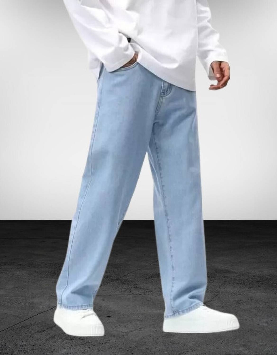 Wanted Straight Fit Men Dark Blue Jeans - Image 1