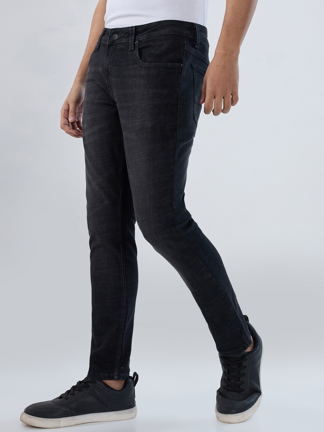 Image of Spykar Slim Men Grey Jeans