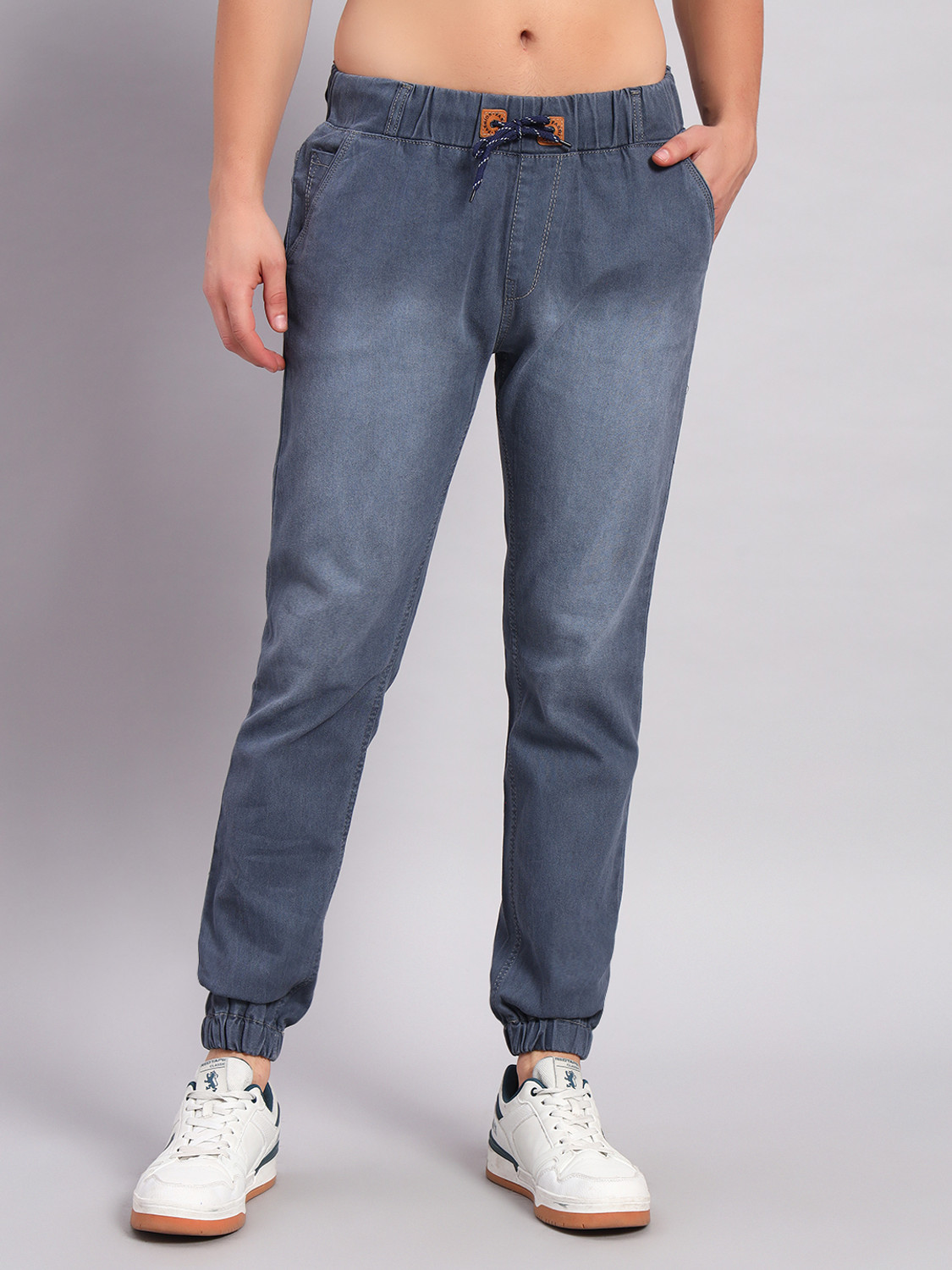Image of Creatyywitty Jogger Fit Men Grey Jeans