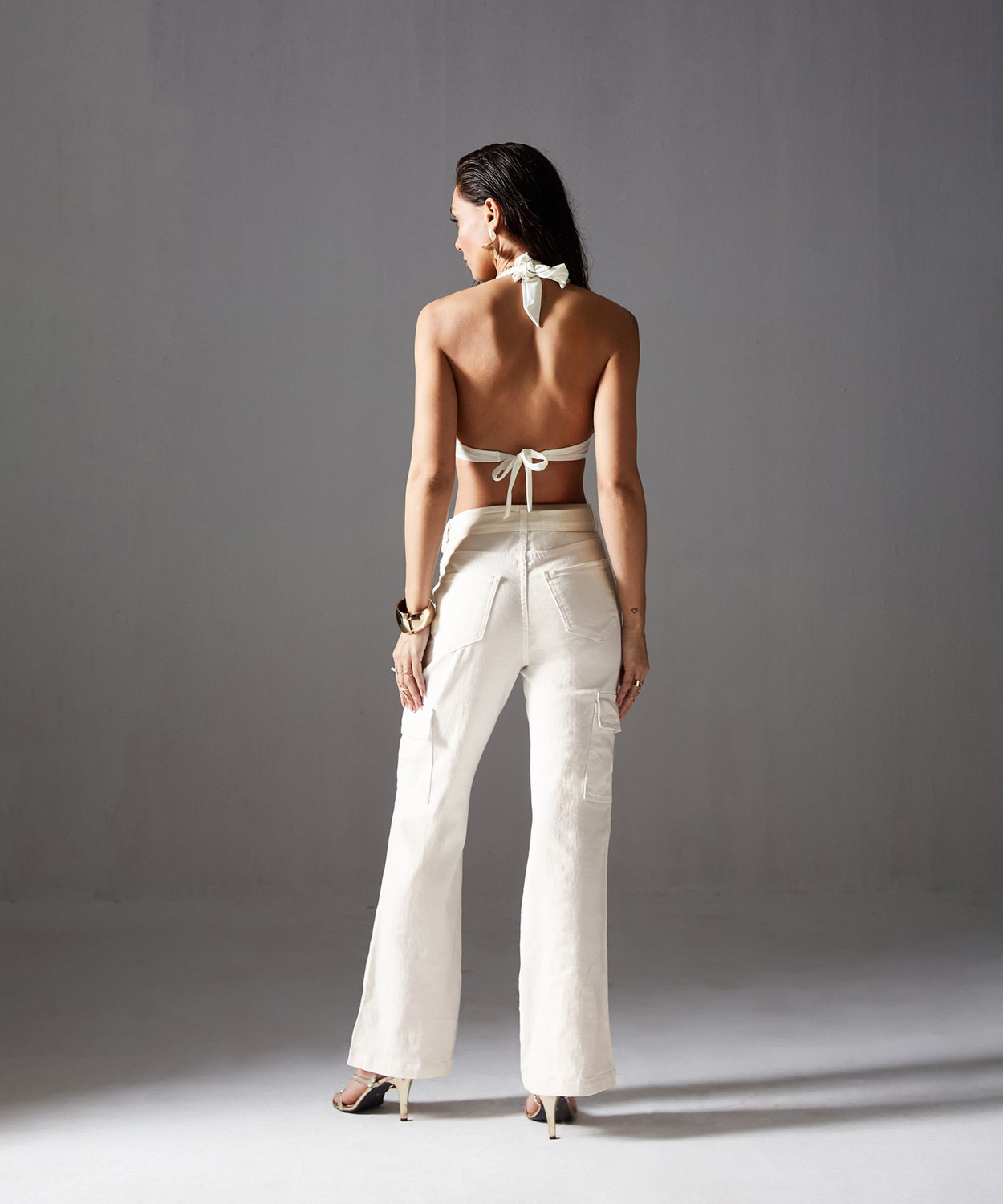 Image of Miss Chase Boot-Leg Women White Jeans