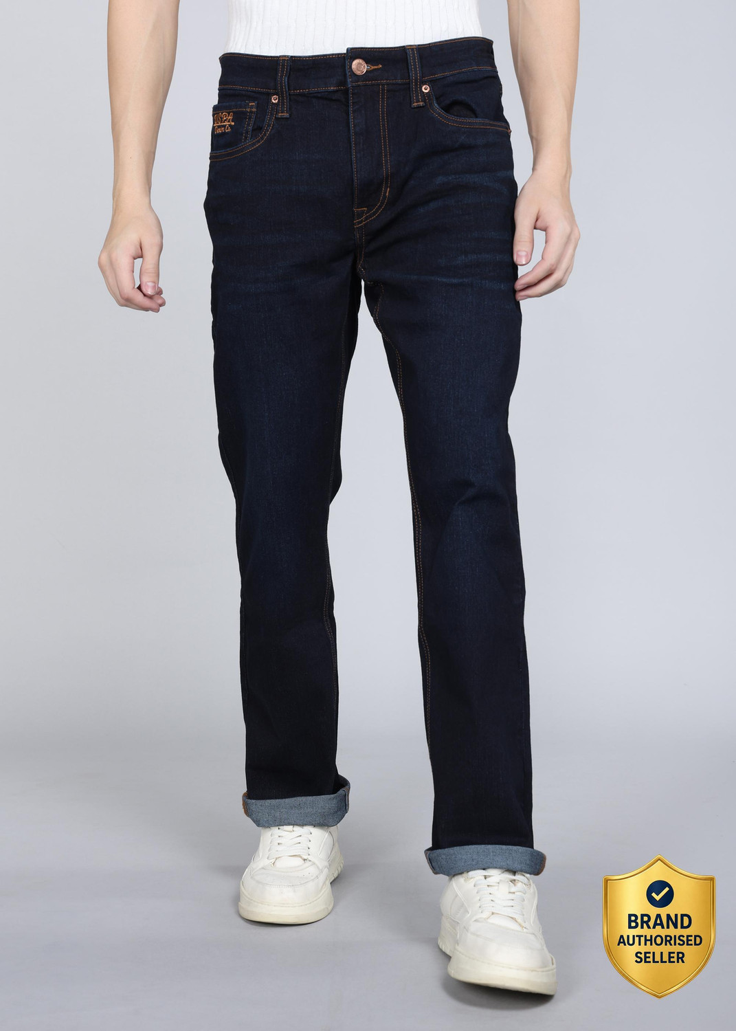 Image of U.S. Polo Assn. Denim Co. Straight Fit Men Dark Blue Jeans