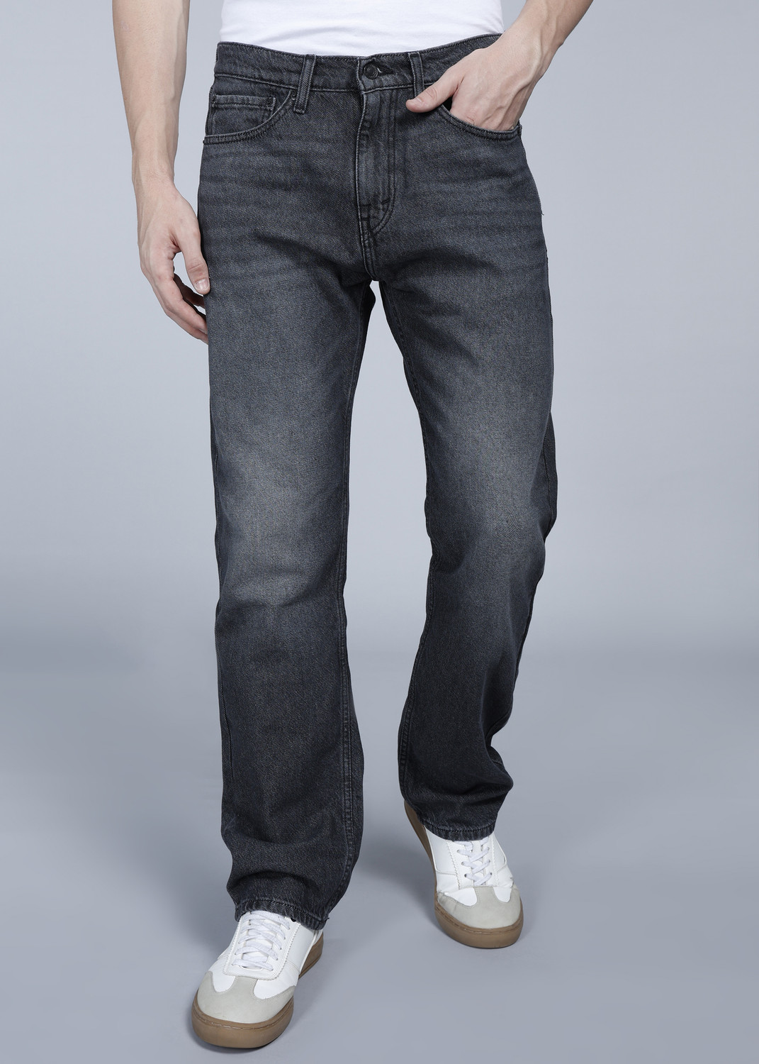 Image of LEVI'S Straight Fit Men Black Jeans
