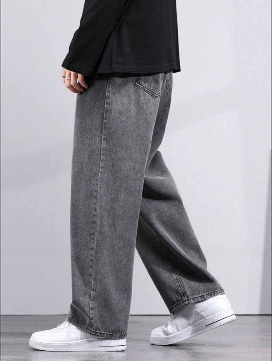 Denim Life Loose Fit Men Grey Jeans - Image 4