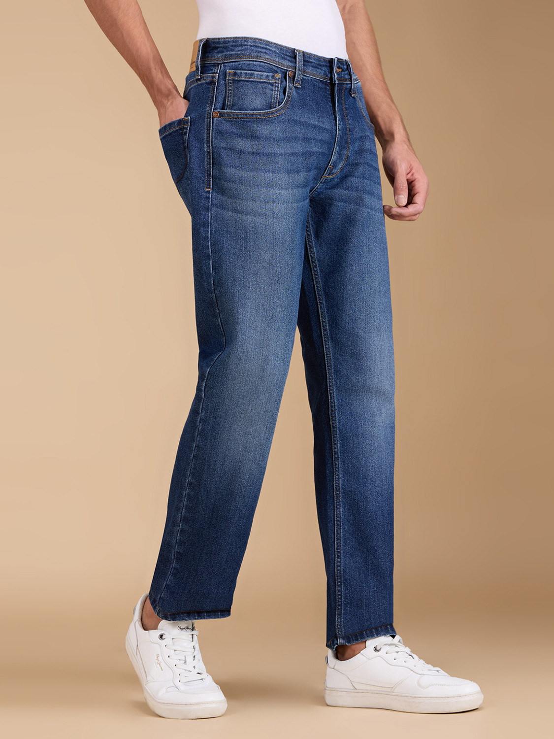 Image of Pepe Jeans Straight Fit Men Blue Jeans