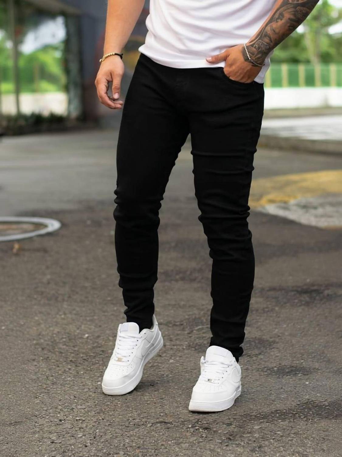 AIRCRAFTJEANS Regular Men Black Jeans - Image 1
