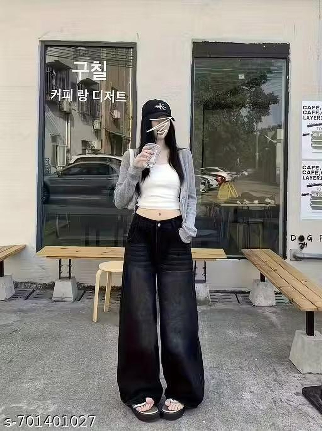 Image of DRZENTERPRISE Wide Leg Women Black Jeans