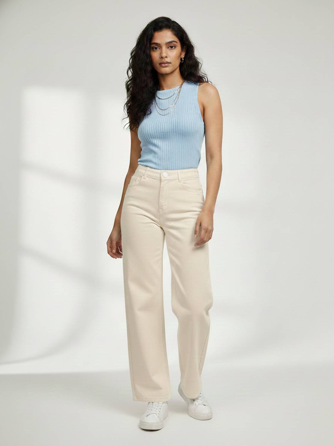 Belliskey Relaxed Fit Women Beige Jeans