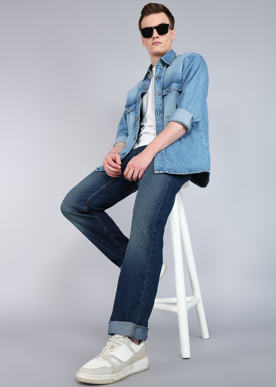 Image of LEVI'S Straight Fit Men Dark Blue Jeans