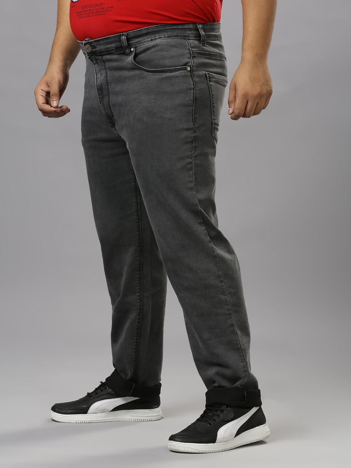 Image of XMEX Regular Men Grey Jeans