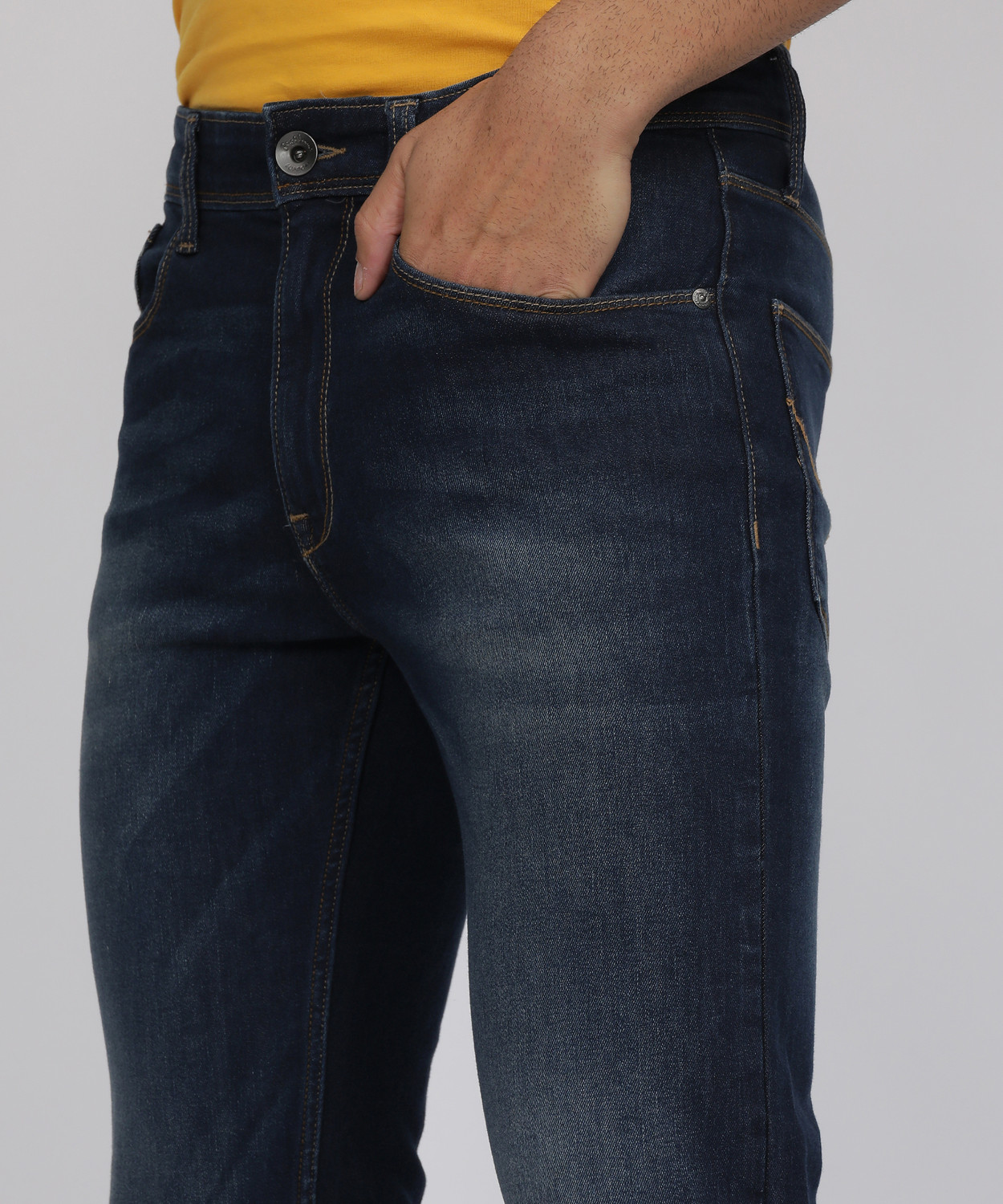 Image of Pepe Jeans Men Slim Mid Rise Blue Jeans