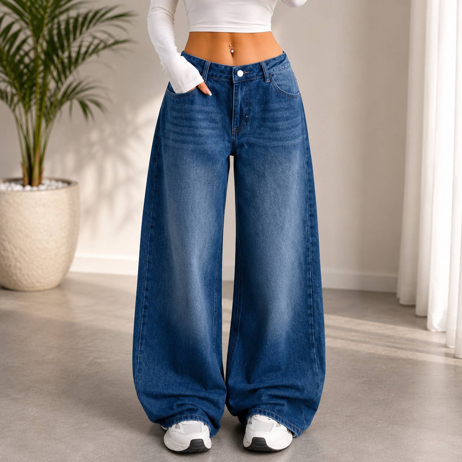 Crezelle Loose Fit Women Dark Blue Jeans - Image 1