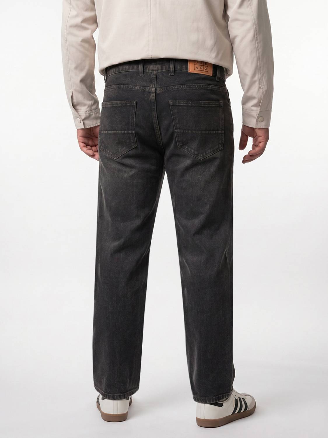 Urbano Plus Relaxed Fit Men Black Jeans - Image 3