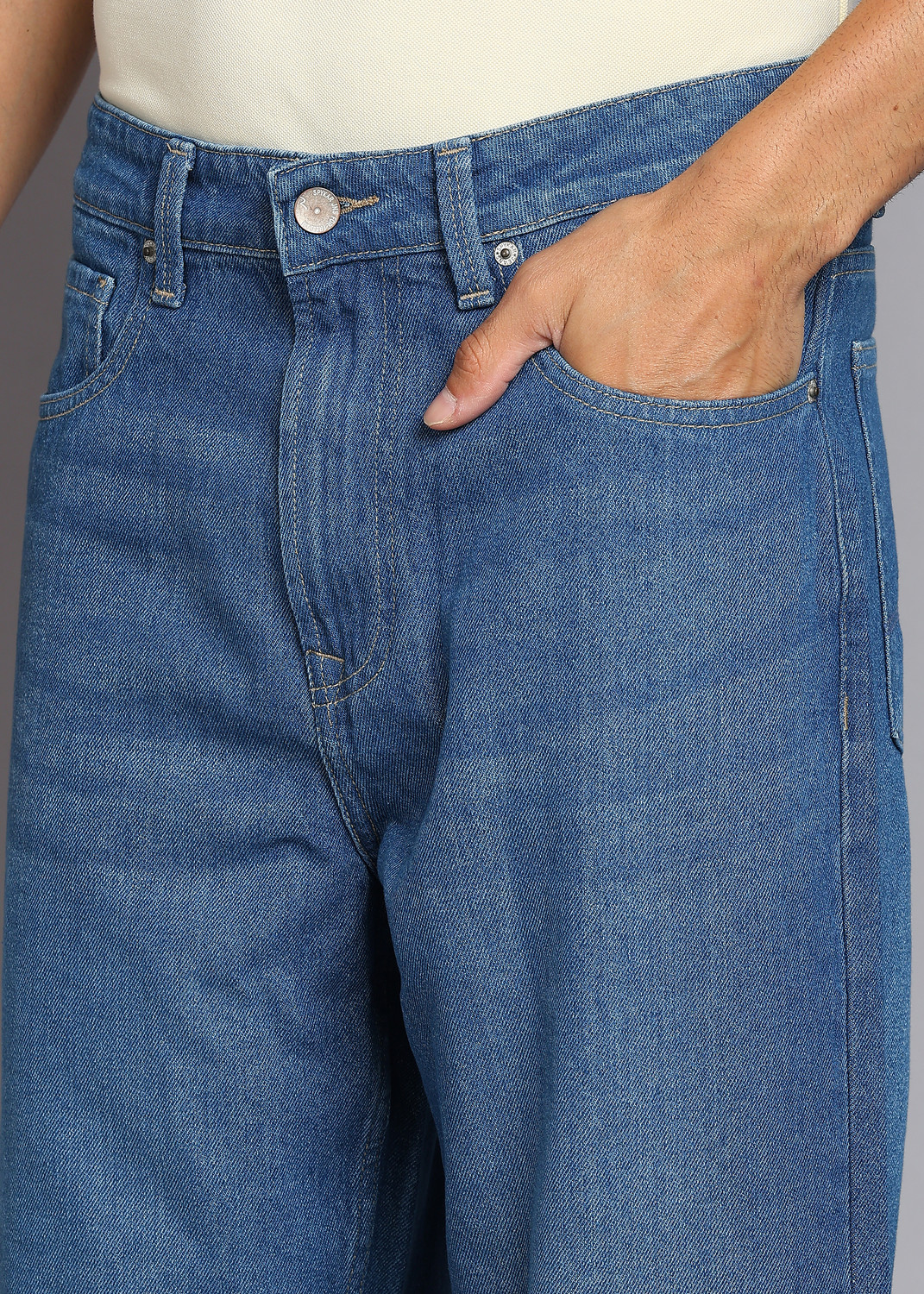Image of Spykar Loose Fit Men Blue Jeans