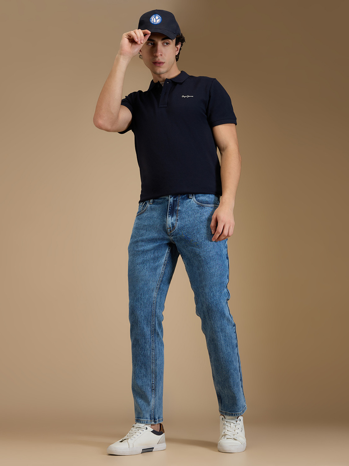 Image of Pepe Jeans Straight Fit Men Dark Blue Jeans