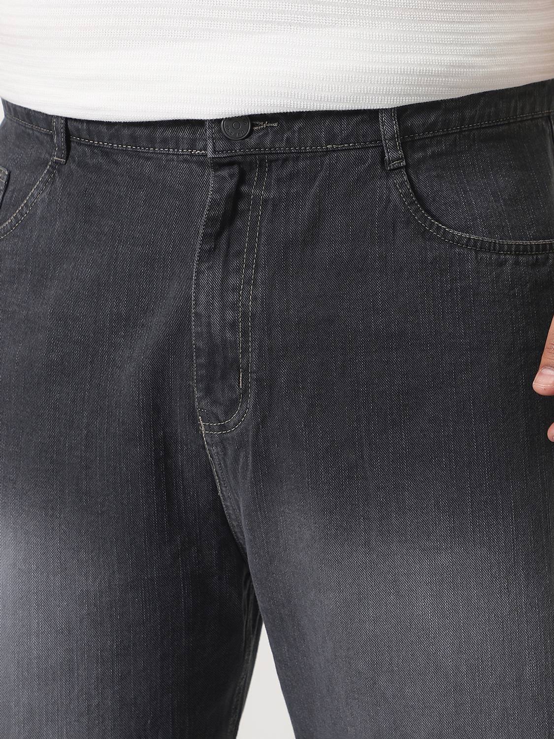Urbano Plus Loose Fit Men Dark Grey Jeans - Image 5