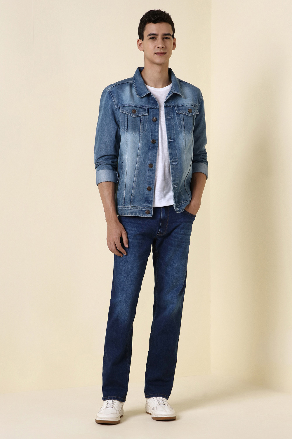Image of Allen Solly Regular Men Blue Jeans