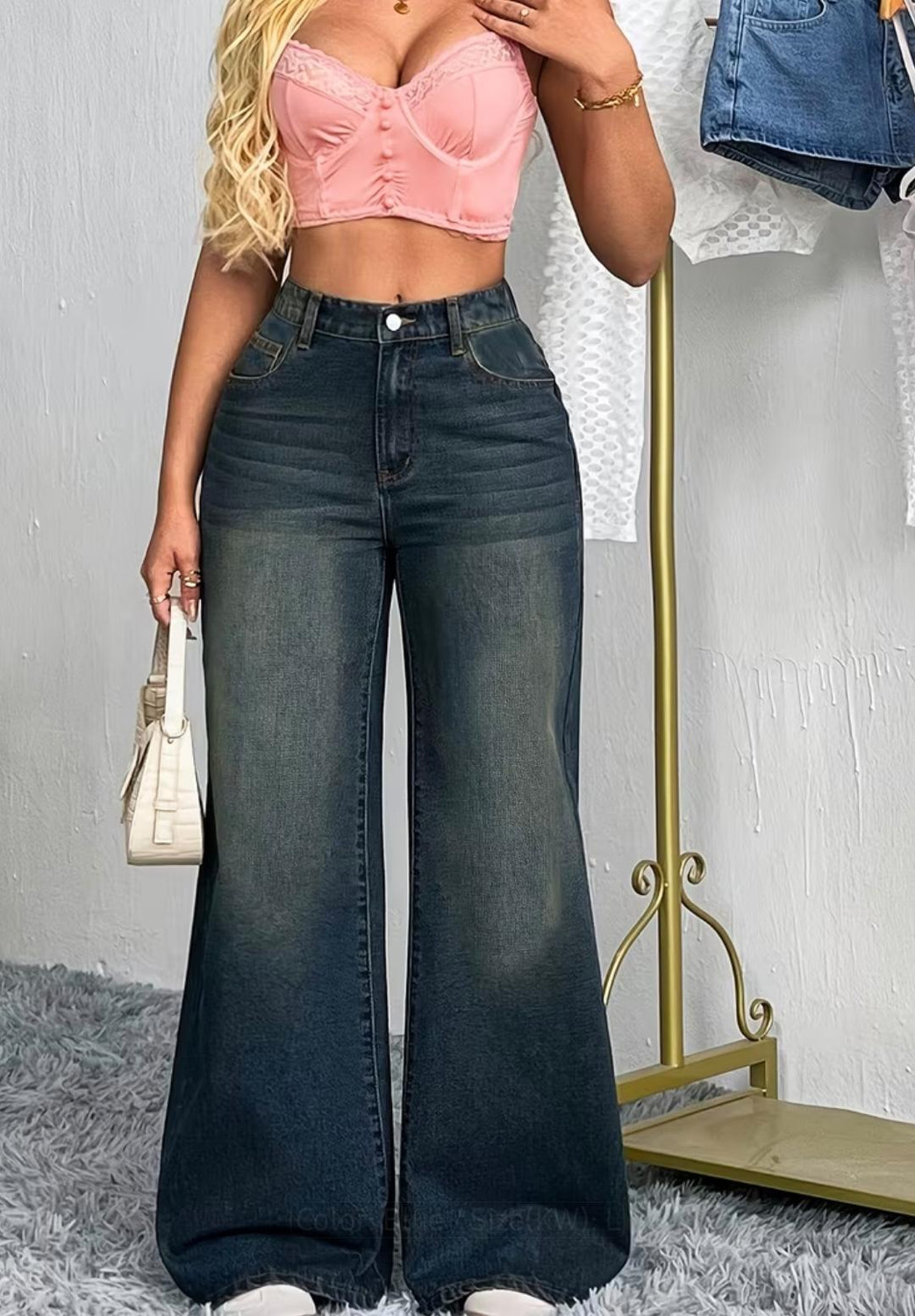 Image of HUNTER & HAYES Baggy Fit Women Blue Jeans