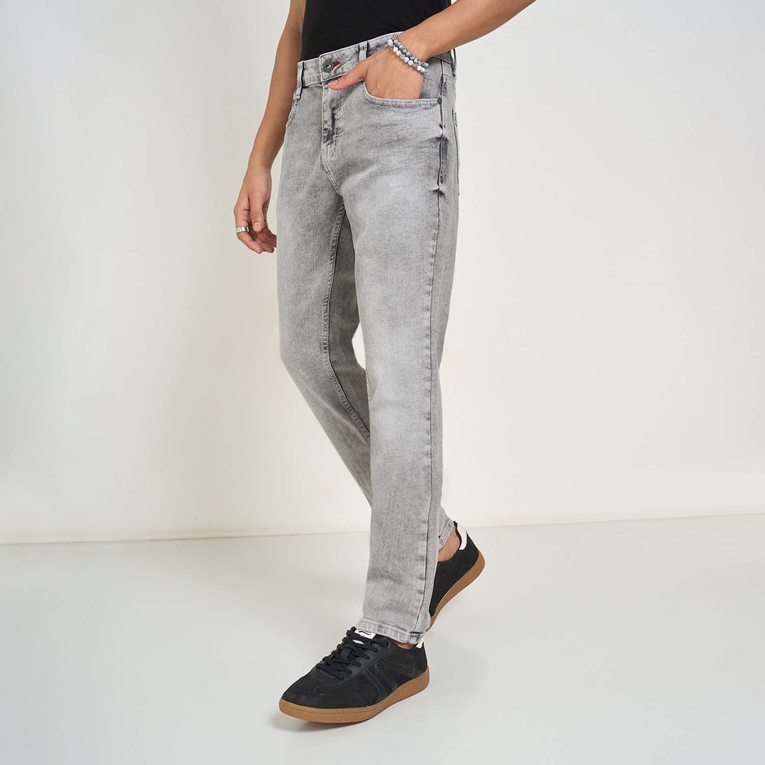 Image of SF Jeans by Pantaloons Regular Men Grey Jeans