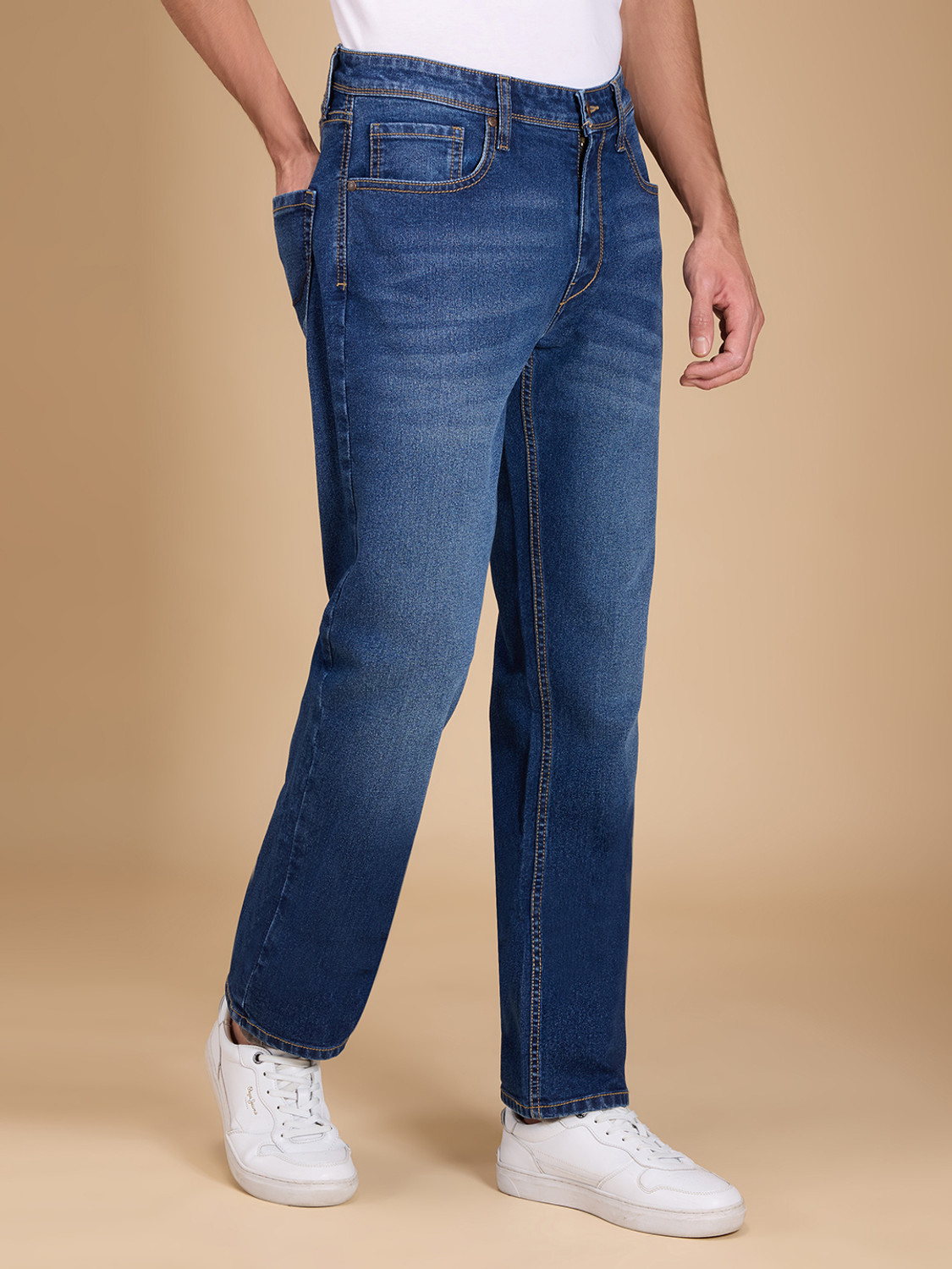 Image of Pepe Jeans Straight Fit Men Blue Jeans