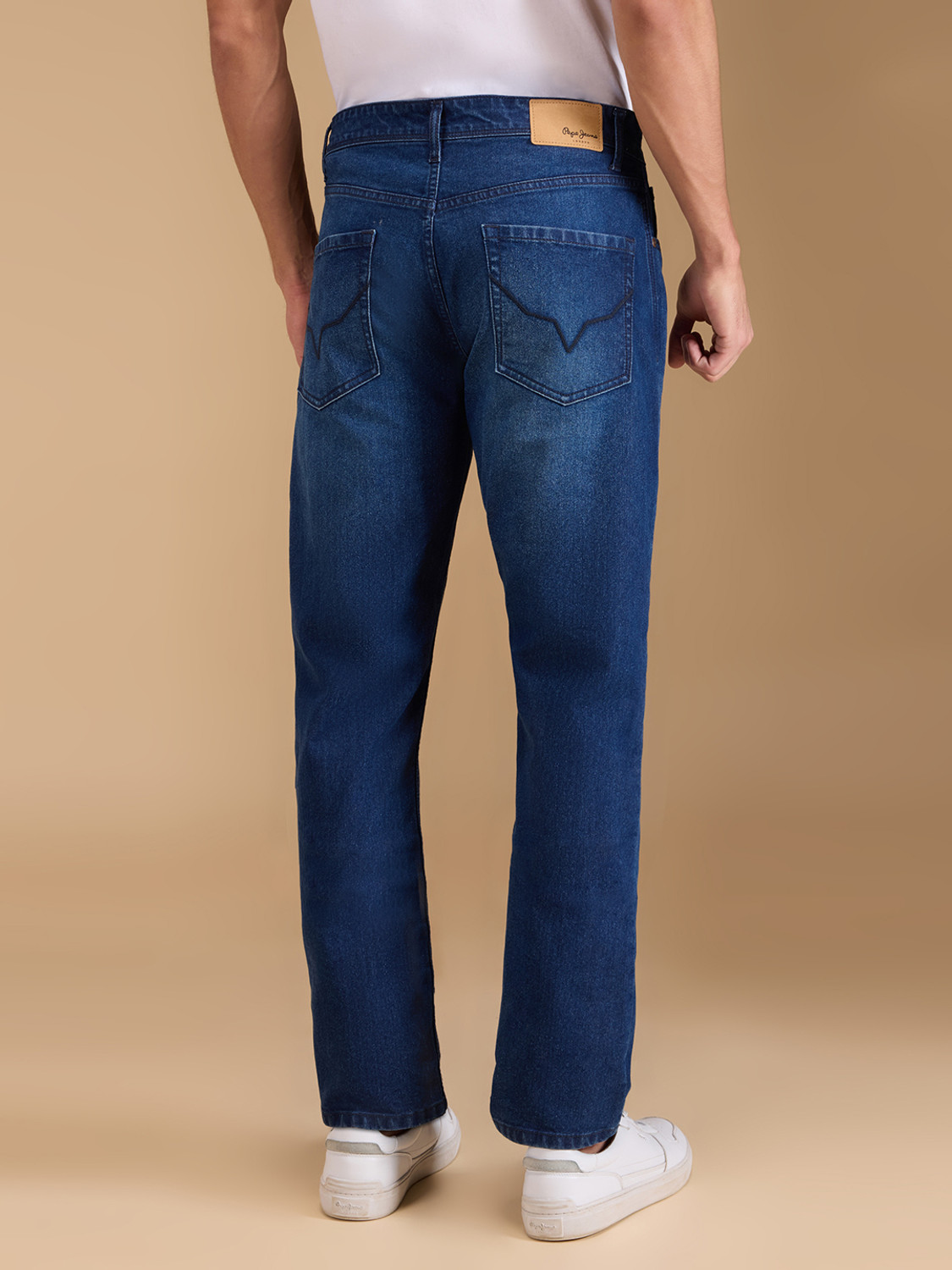 Image of Pepe Jeans Straight Fit Men Blue Jeans