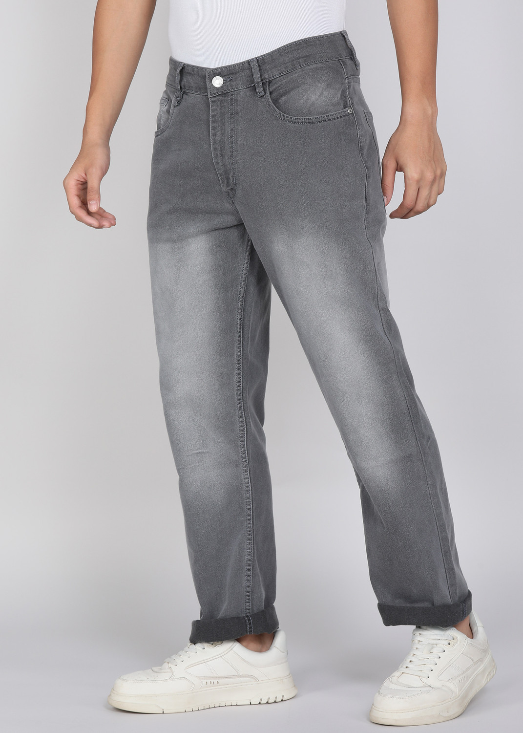 Image of Roadster Regular Men Grey Jeans