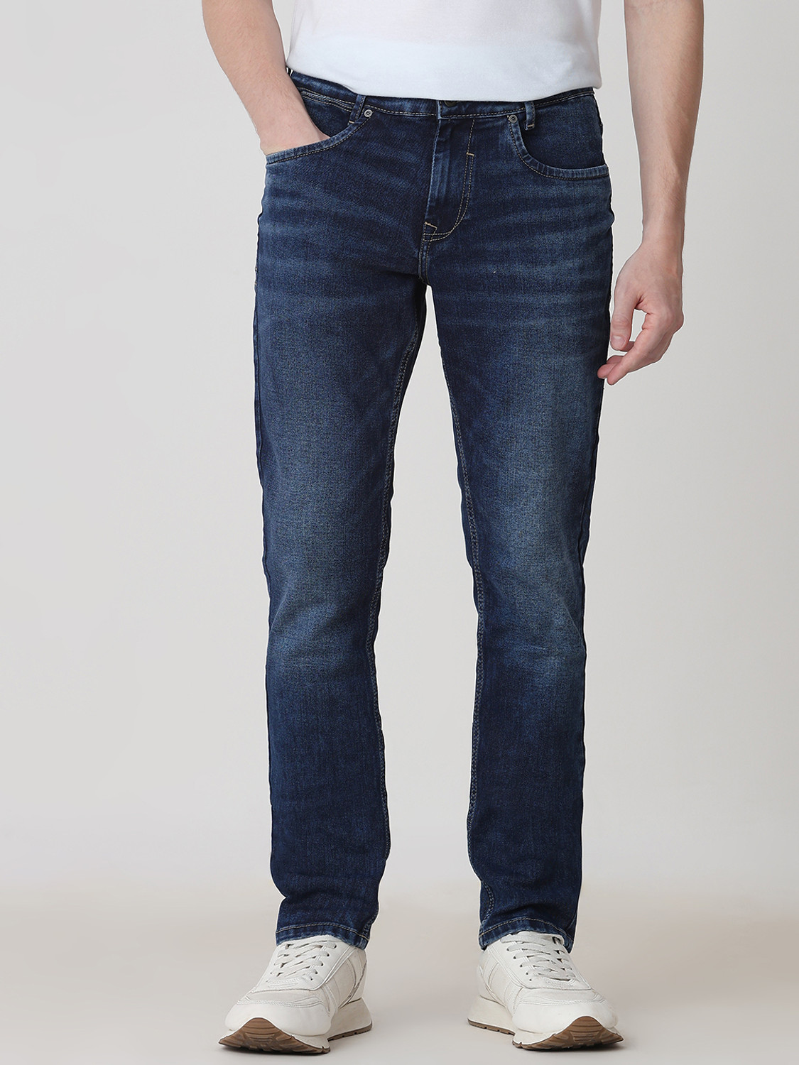 Image of MUFTI Skinny Men Dark Blue Jeans