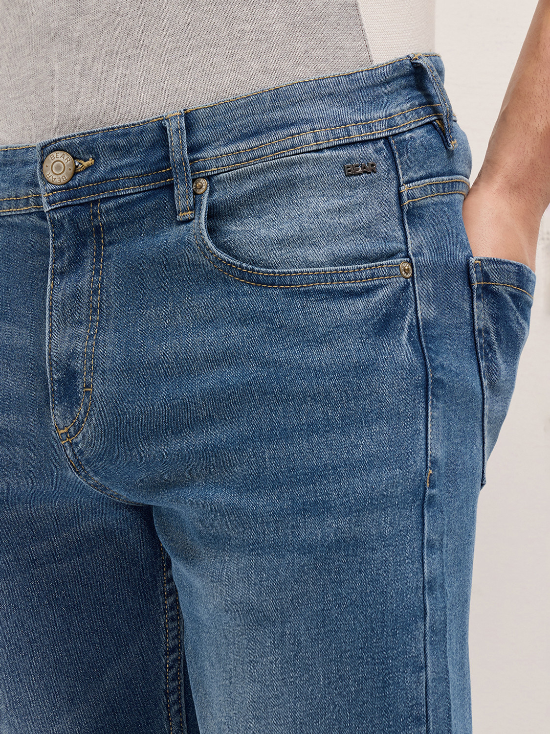 Image of THE BEAR HOUSE Slim Men Blue Jeans