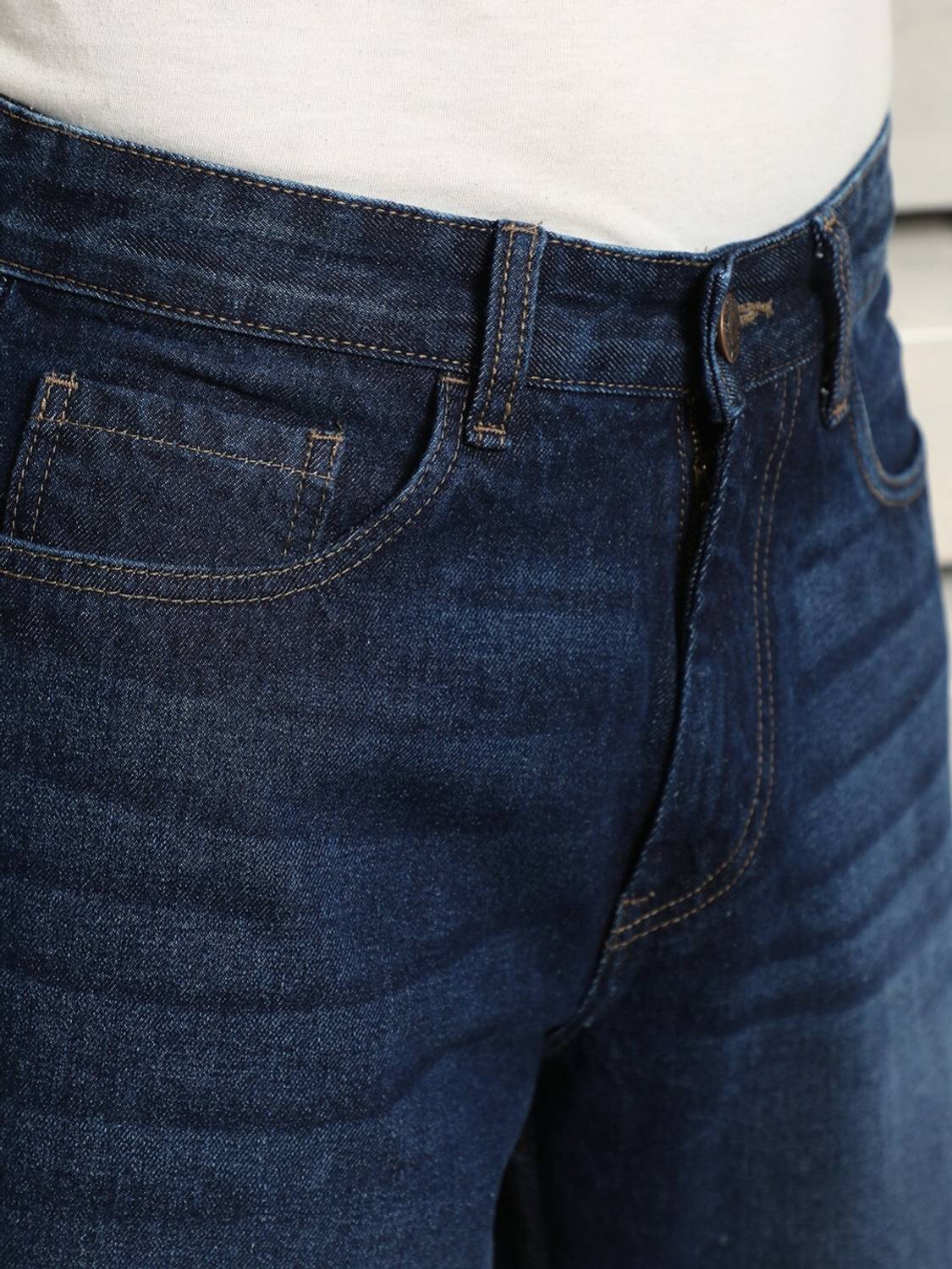 BREXX Relaxed Fit Men Dark Blue Jeans - Image 4