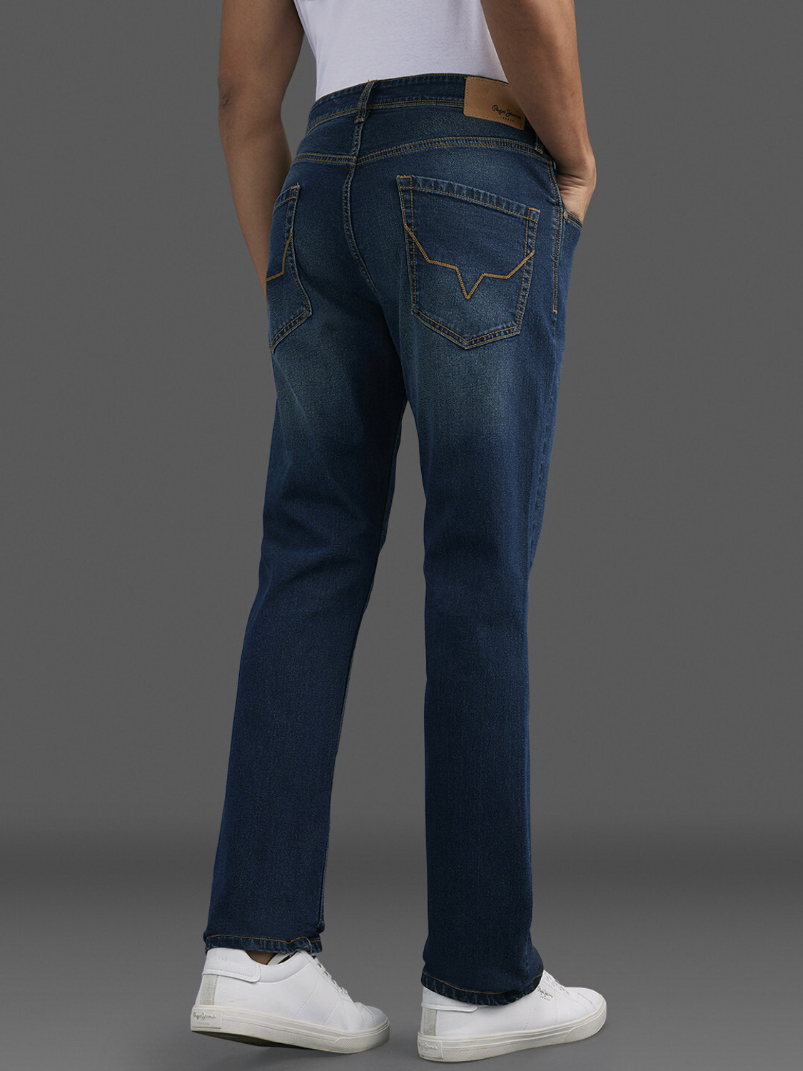 Image of Pepe Jeans Straight Fit Men Green Jeans